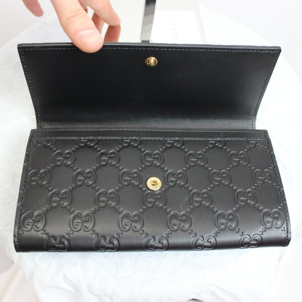 Gucci Signature Guccissima GG Wallet in Black NEW IN BOX - Picture 5 of 11